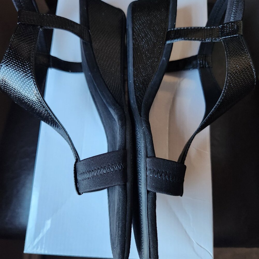 Alfani Vacanza Womens Faux Leather Wedge Sandals - Sz 9W - Picture 6 of 7